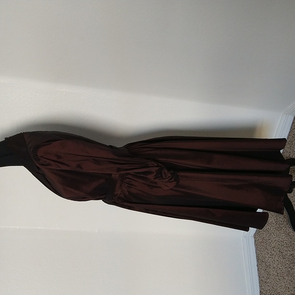 NWOT Glistening Brown Tadashi Dress - Picture 3 of 5